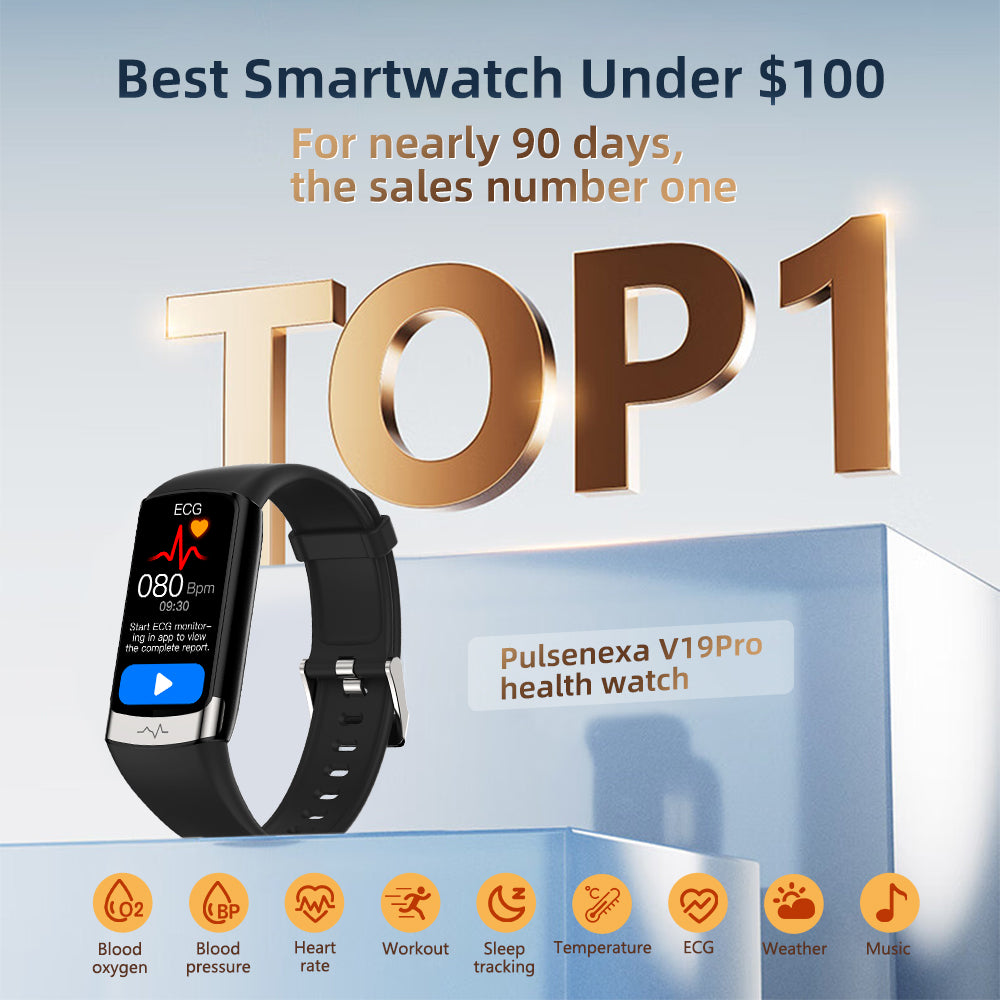 Morepro V19Pro-Multifunctional ECG(EKG) Smartwatch Health Tracker - Black Frrday 60% OFF🔥