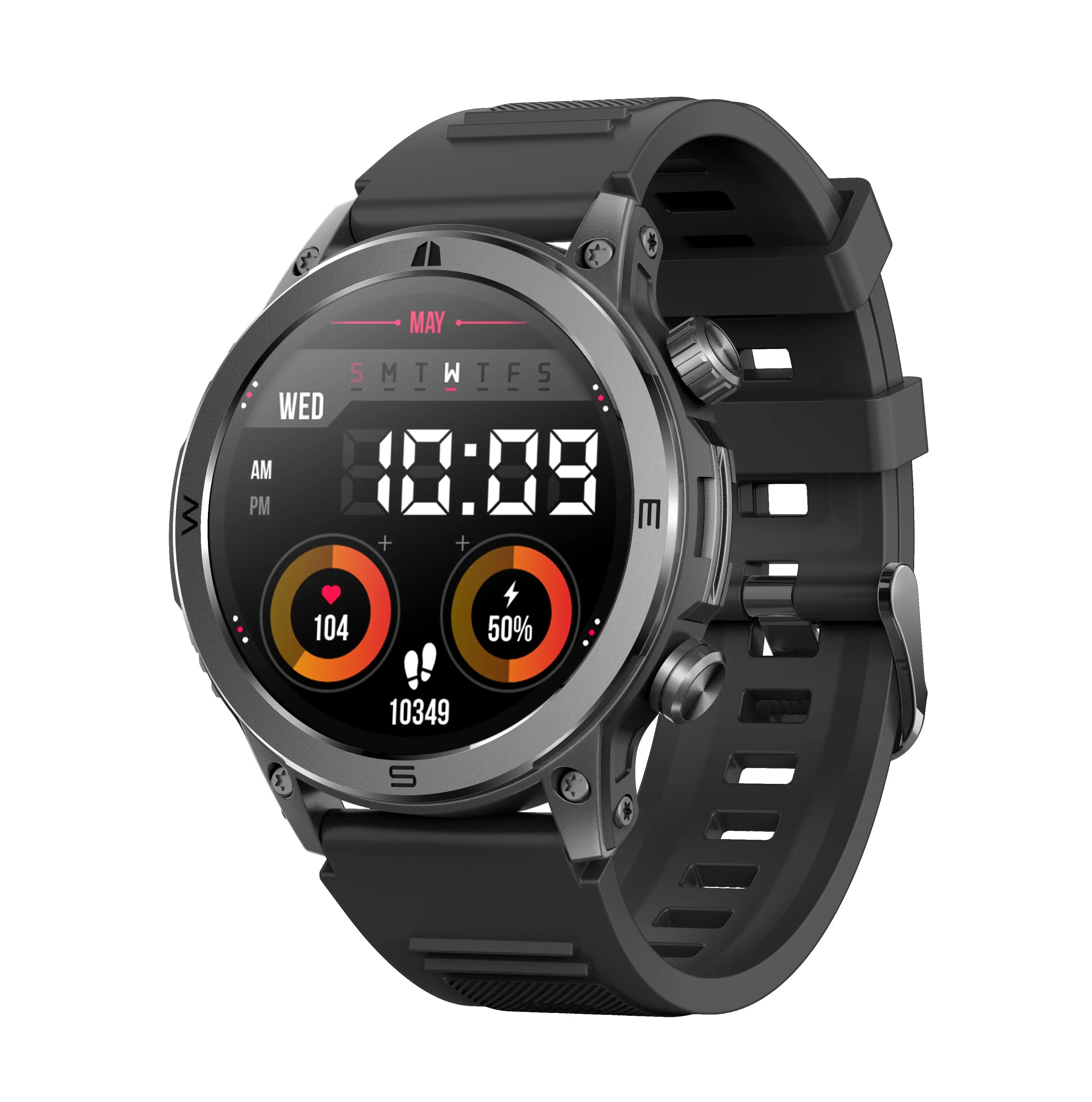 Fitvii Strong Sports SmartWatch with Bluetooth Calling+BP+HR+SPO2 Monitoring fitvii